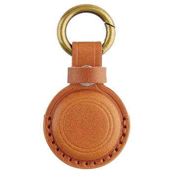 Custodia in vera pelle per Apple Airtag Portachiavi Custodia protettiva in pelle per etichette Air Cover Porta Airtag Accessori Portachiavi Tracker