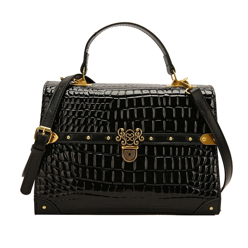 

Large Women Bag Luxury Designer Brand Shoulder Bag Stone Leather Riveted Handbag Lady Fashion Business Crossbody Bag Casual Tote