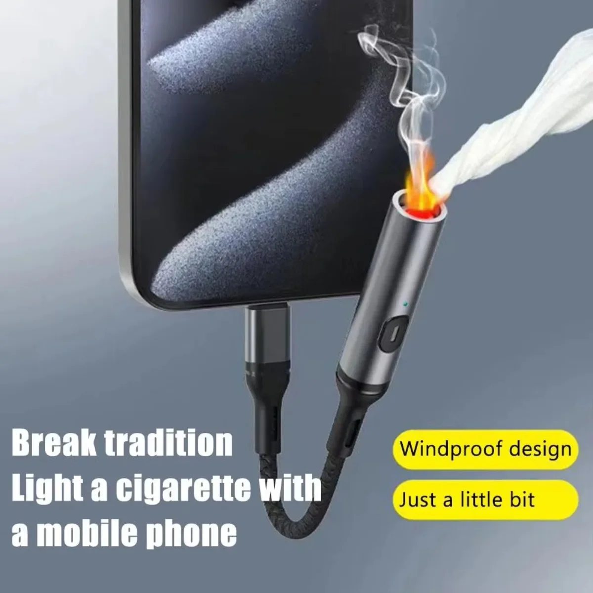 Windproof Lighters Mobile Phone Dedicated Outdoor Mobile Phone Cigarette Lighter Compact Into Tungsten Filament Ignition Tool kerosene lighter bbq lighter butane gas lighter cigarette lighter electric arc igniter