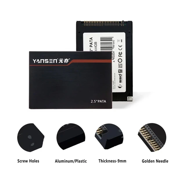 1GB SSD Replacement for Vintage 3.5 IDE Hard Drives with 40-Pin IDE SSD  Card and Adapter