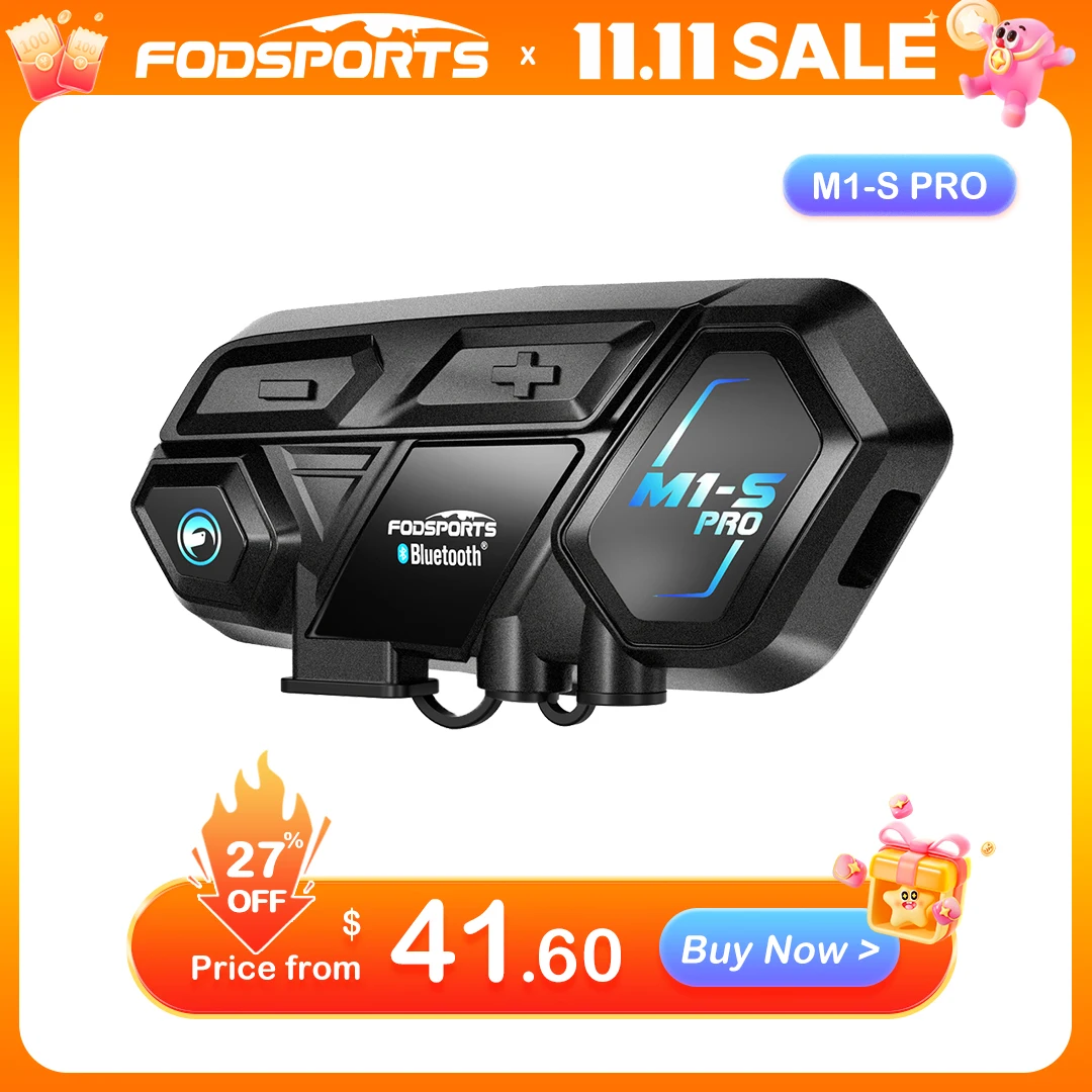 Fodsports M1-S Pro intercomunicador 모토 헬멧 블루투스 헤드..