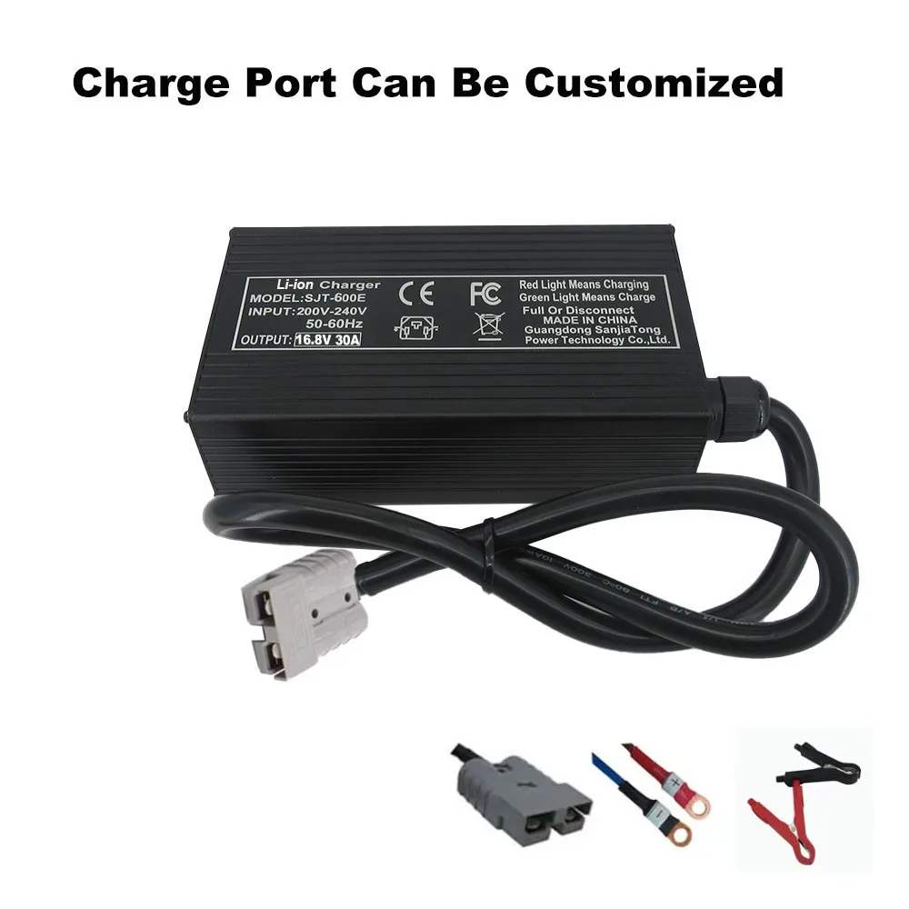 16.8V 30A Fast Charger 14.4V 30A Li-ion Chargers For 4S 14.8V 100AH 200AH 300AH Lithium Energy Storage RV UPS Battery SB50 XT90