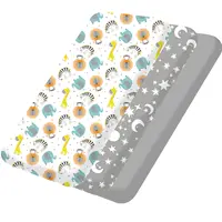 3Pcs/4Pcs Organic Elastic fabric Infant Fitted Crib Sheets 97 x 66cm Cartoon for Baby Girls Boys Baby bedding Mattress Cover 2