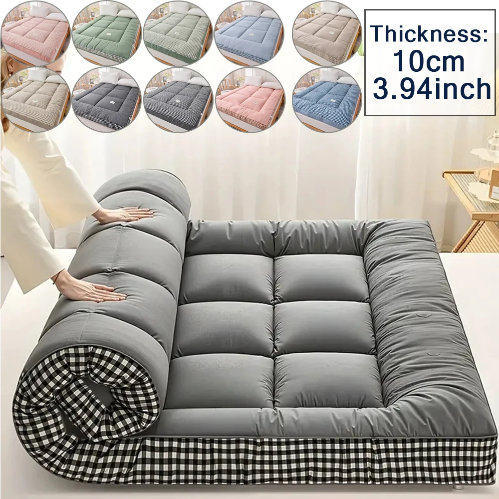 NewestFoldable Lightweight Portable Sleeping Pad/Tatami Mat Japanese Futon Mattress  Soft Fabric,Easy Storage & Travel Mattress
