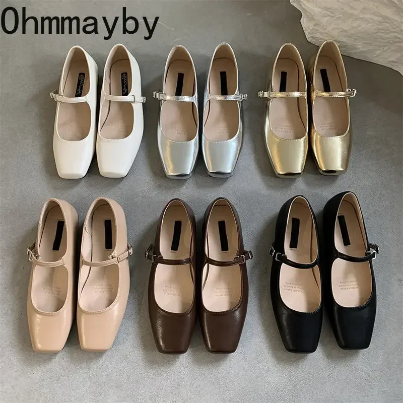 Women Shoes Spring Single Fashion Shallow Slip On Flat Casual Outdoor Ballerina Shoe