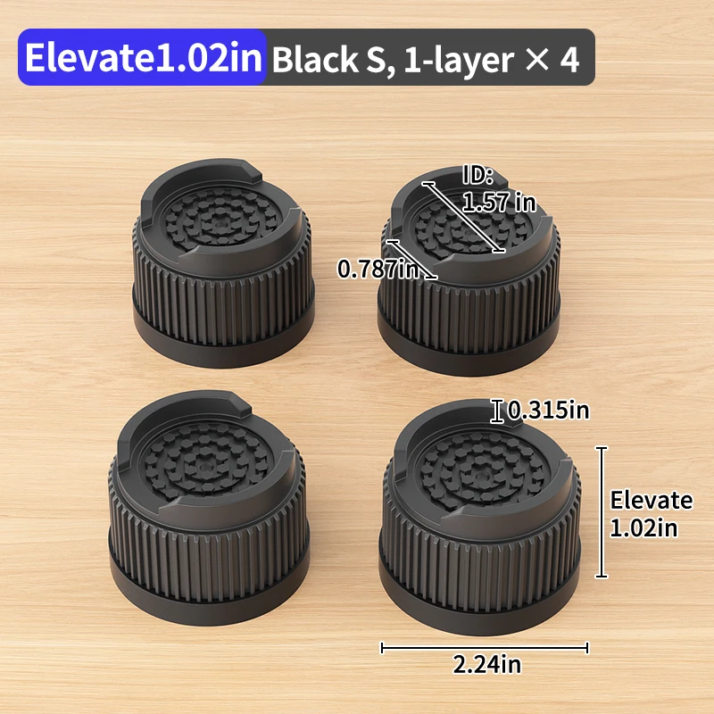 Versatile Stackable Furniture Risers - Multiple Color Options