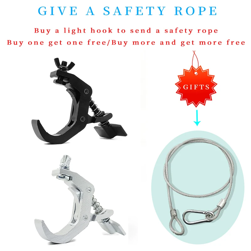 Dj Light 40-60Mm Ganci Par Light Clamp Materiale In Alluminio Stage Light Hook Led Stage Moving Head Effect Light Truss