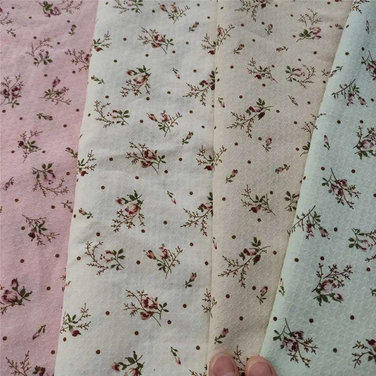 Pure Cotton Floral Print Children's Clothing Fabric Simulated Silk Dress Material Small Flowers Patterned Fabric for Kids