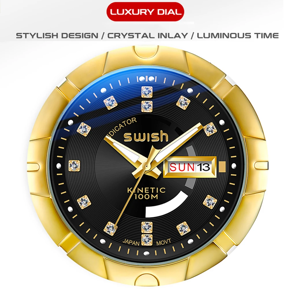 Stainless Steel Bracelet Watches Men Fashion Sport Business Waterproof Quartz Wristwatches Date Week Military Relogio Masculino
