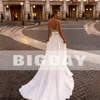 Elegant Wedding Dress For Woman Sweetheart-Neck A-Line Spaghetti Straps Open Back Bride Gown Train Vestidos De Novia Customized 3