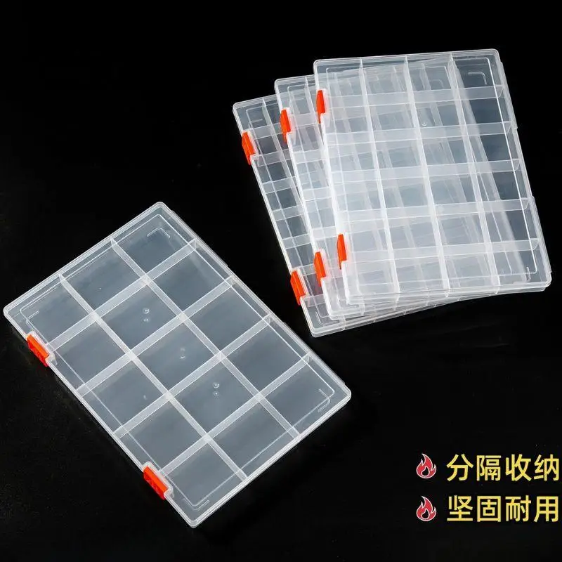 투명 칸막이 플라스틱 보관함 쥬얼리 귀걸이 상자 비즈 컨테이너 보관 케이스 디스플레이 정리함 15/24/36/48칸