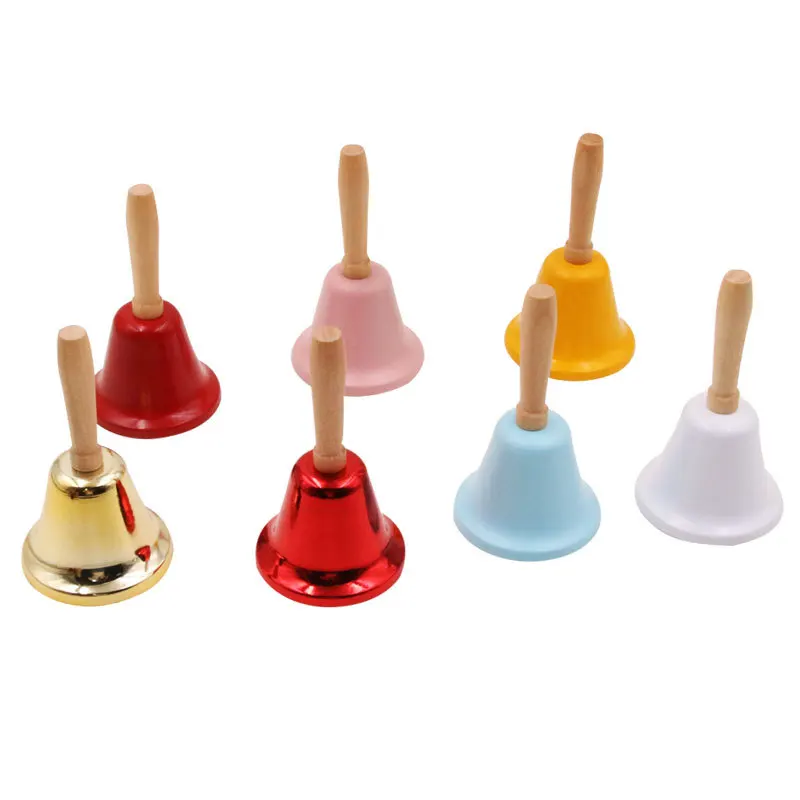 Christmas Hand Bell Bauble Jingle Bells Gold School Handbell Restaurant