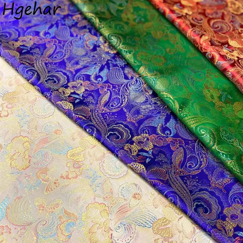 Printed Fabric Diy Handmade Clothing Fabrics Chinese Style Vintage Jacquard Needlework Abrasion-Resistant Background Material