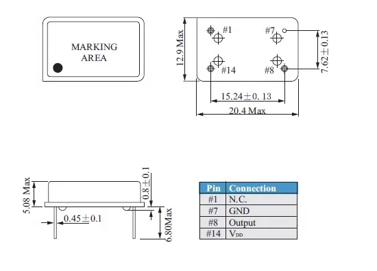 5개/몫 직사각형 4P 1.2288MHz 1.2288M 풀사이즈 액티브 크리스탈 발진기