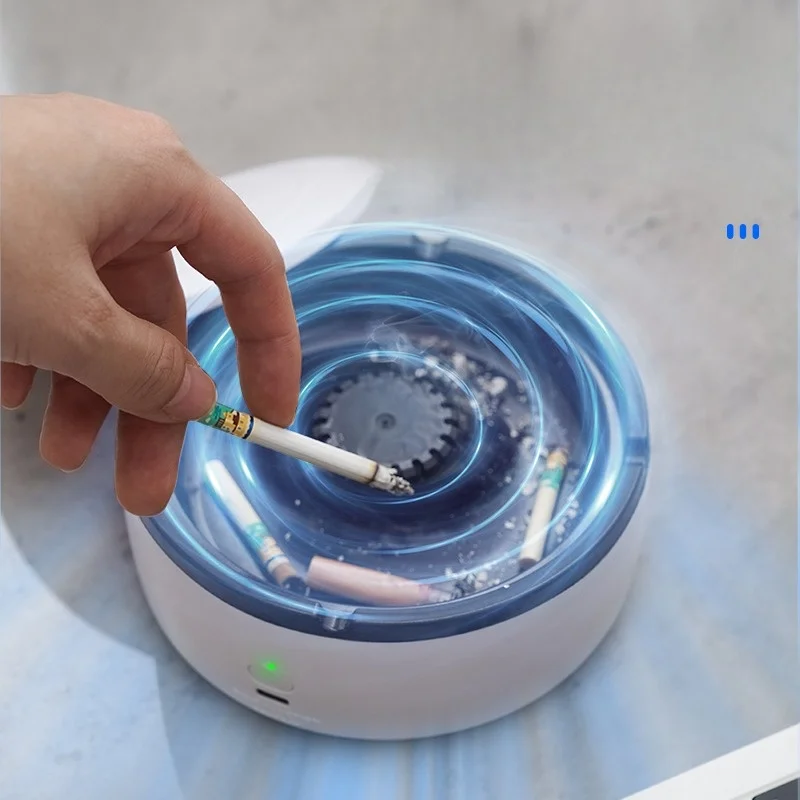 Portable USB Charging Ashtray Convenient Electronic Cigarette Holder - 4