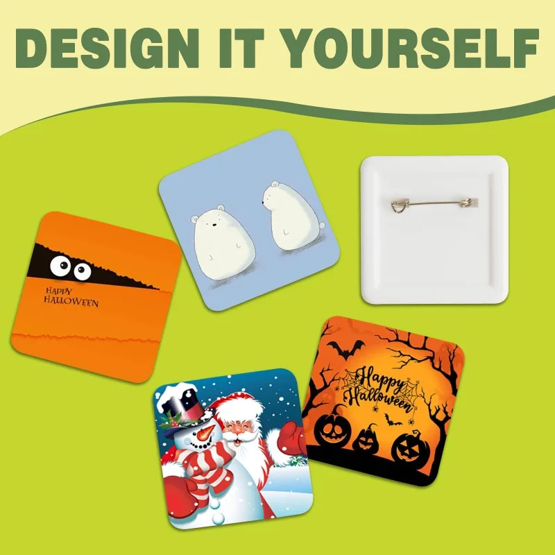 Badge Maker Square Refrigerator Badge Machine 50x50mm Is Suitable for Making Fridge Magnets/Badge Pins As A Gift for Children