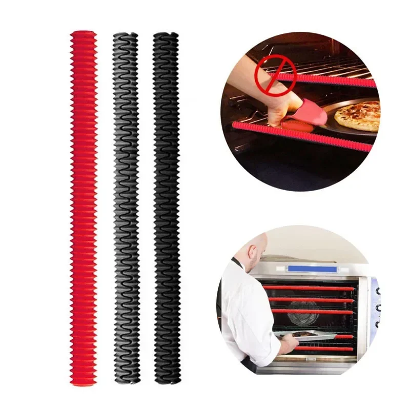 Silicone Heat Insulation Strip Sleeve High Temperature Resistance Guard sleeve Kitchen Baking Tool Microwave Oven,silicone oven mitts,kitchen gloves,silicone oven gloves,silicone oven protector