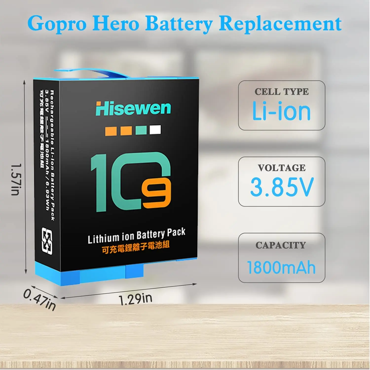 Lot Batteries et Chargeur pour GoPro Hero - Jusqu'à 4 Batteries