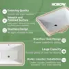 Undermount Bathroom Sink Rectangle, 20 x 15 Inch Rectangular Vessel Sink with Overflow, Ceramic Under Counter Sink for Bathroom 1