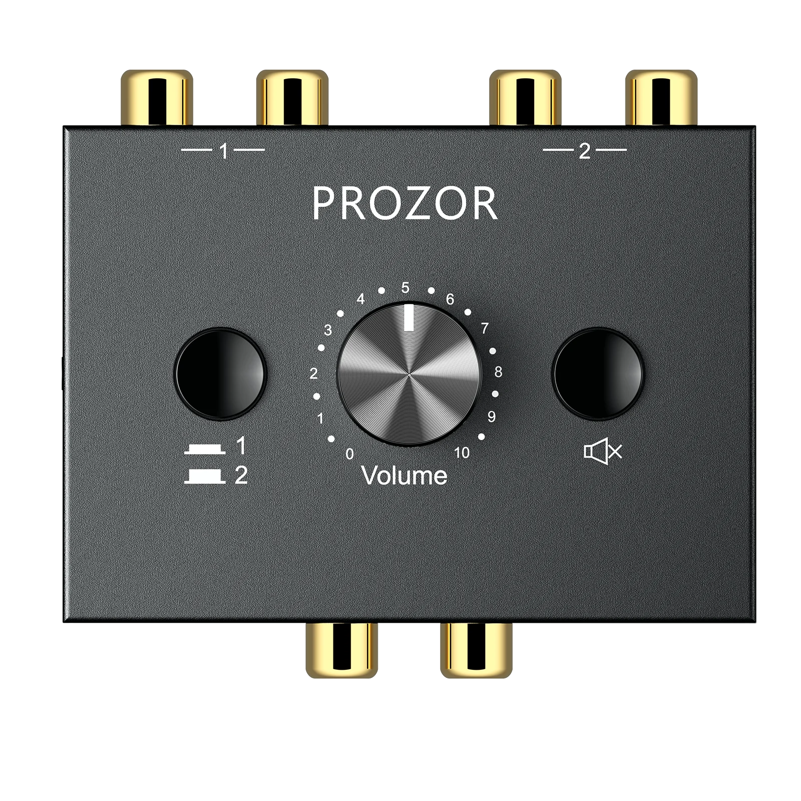 Sélecteur Ampli Enceinte Commutateur Audio PROZOR Pour Haut-Parleurs | 2 IN - 1 OUT Ou 1 IN - 2 OUT | Plug-and-Play, Or Ampli Home Cinema