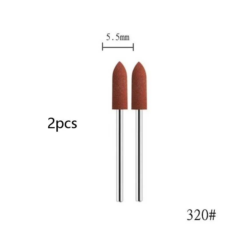 Silicone Rubber Manicure Grinding Head - 2 Pack for Burr and Dead Skin Removal