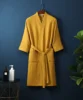 104377-efc8fc.jpg Robe en coton éponge pour printemps et été, Robe du matin fine, peignoir gaufré à manches longues, serviette de bain de beauté d'hôtel pour Couples