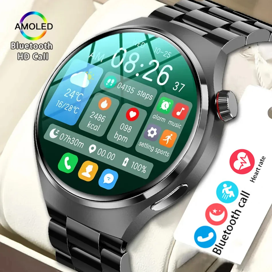 

Relojes New watch4 smart watch for men AMOLED high-definition screen fitness sports watches Bluetooth call NFC smartwatch 2024