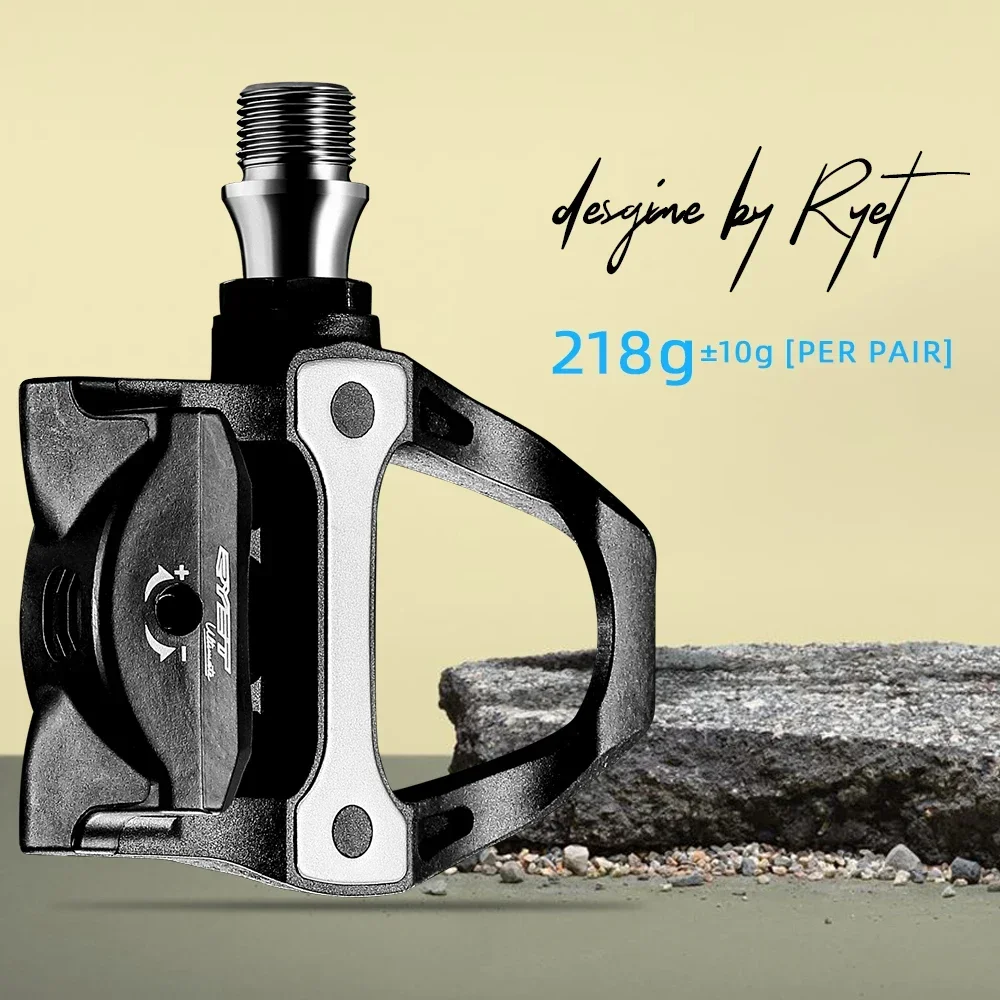 Ryet P-601S Carbon Road Bike Pedal with Cleats 3 Bearings Ultralight Cliples with SPD-SL System Cycling Bicycle Accessories - Image 5