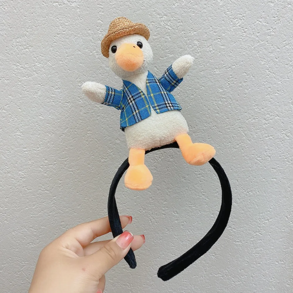 Creative Plush Cloth Animal Pattern Duck Panda Hairbands For Girl Woman Cute Cartoon Wash Face Make Up Hair Hoop