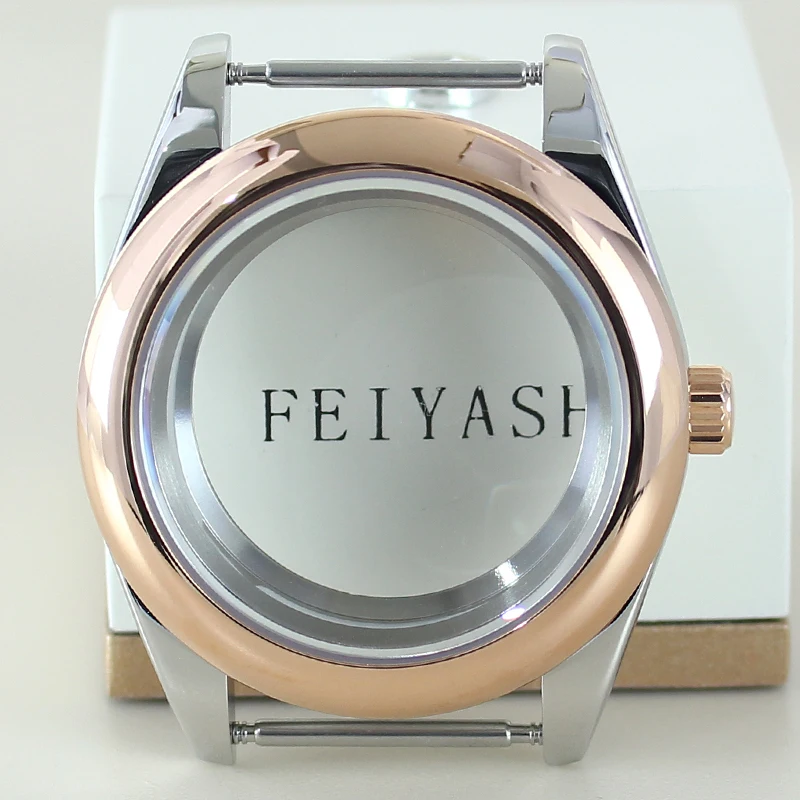 High-Quality 36mm/39mm Steel Watch Case with Sapphire Glass Bracelet