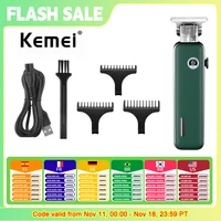 Kemei Professional Hair Clipper T-blade Dry-shaving Hair Cutting Machine All-around Outlining Close-cutting Machine KM-5098 1