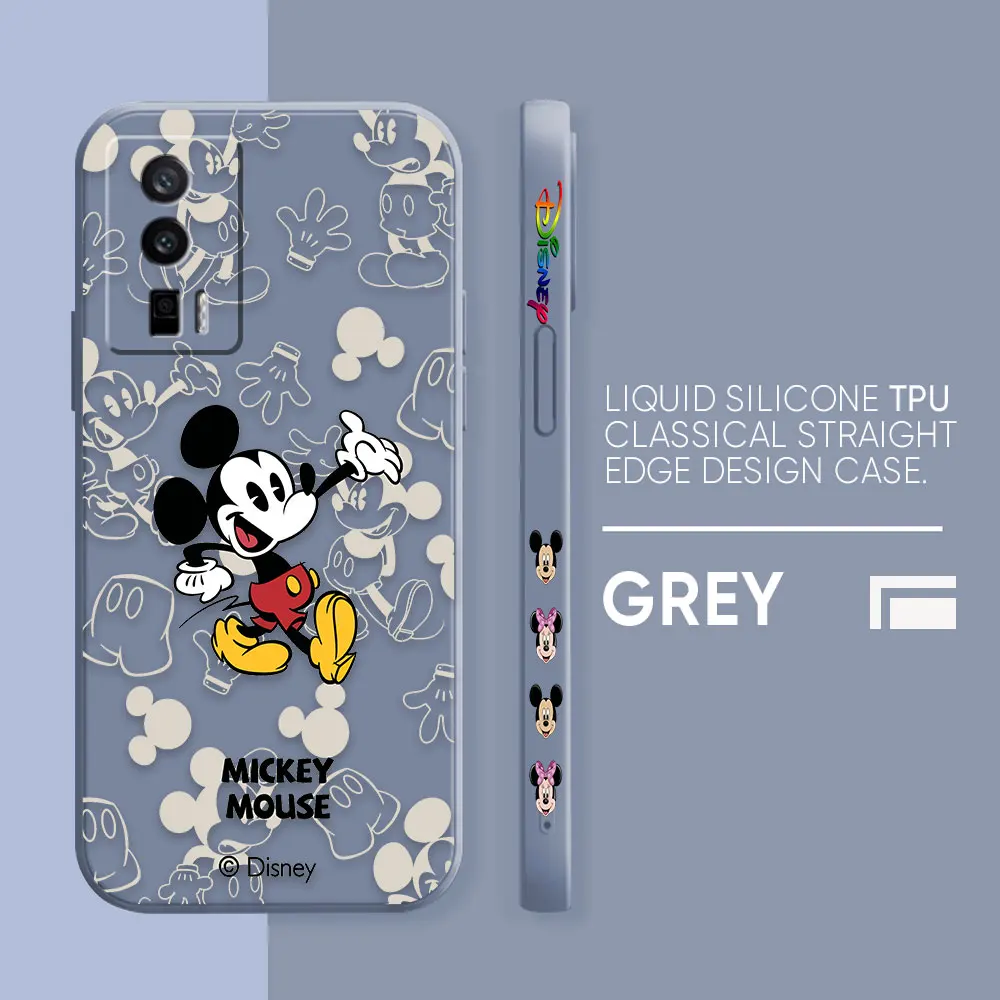 thumbnail image 1 of Case For Redmi K60E K60 K50 K40S K40 K30 9A 9 8A 8 10 Pro 4G 5G Colour Simple Liquid silicone Case Funny Mickey Minnie Mouse, 1 of 5