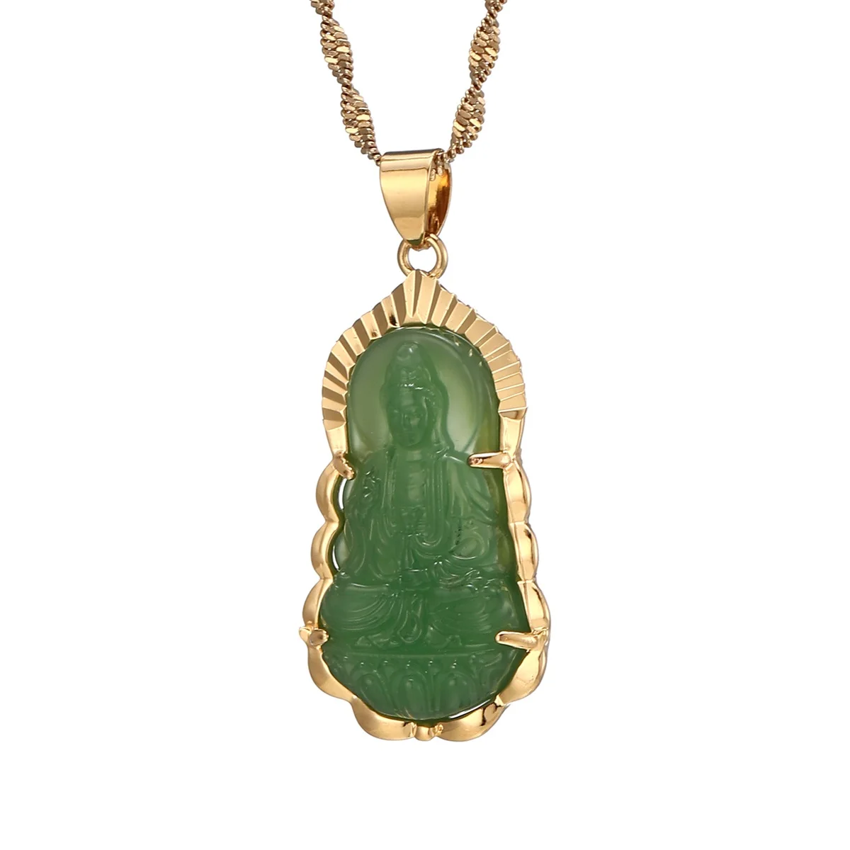 Collier pendentif bouddha chinois, amulette Maitreya, bijoux