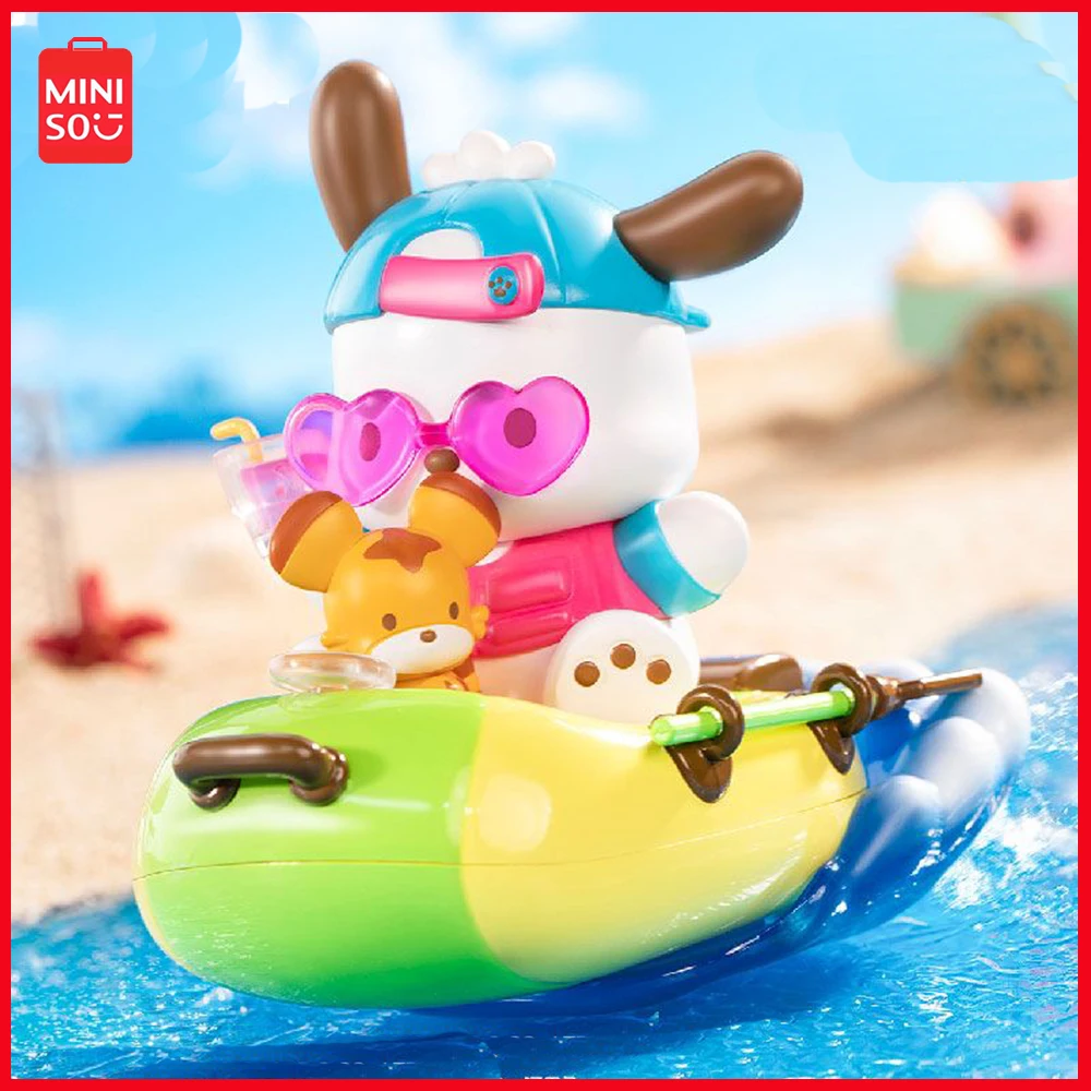 

2024 Miniso Sanrio почтовый мультфильм аниме Корейская Пляжная Серия глухая коробка модное офисное украшение для дома подарок на день рождения