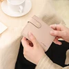 2025 spring new women's short wallet South Korea small fresh solid color buckle folding can expand the student multi-card ticket 1