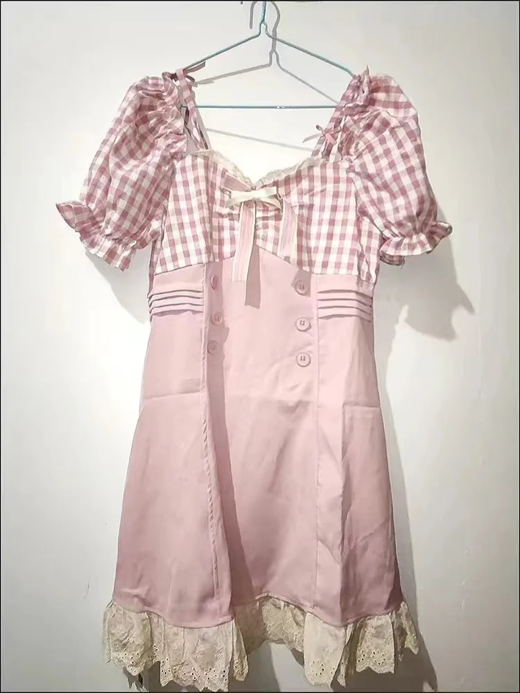 Sweet Doll Mini Gingham Dress - Kawaii Fashion Shop | Cute Asian Japanese  Harajuku Cute Kawaii Fashion Clothing