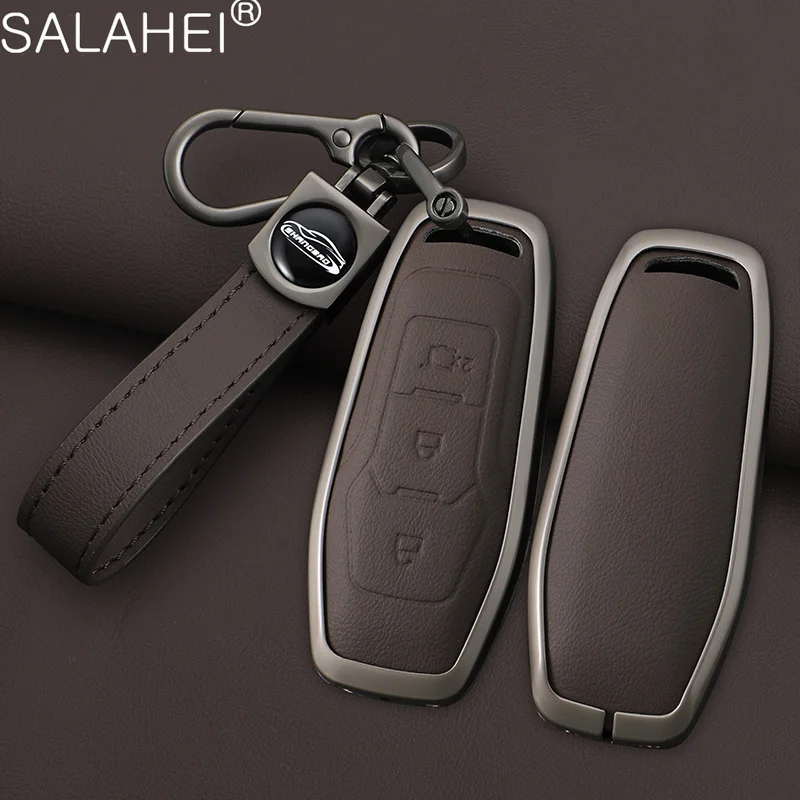 

Zinc Alloy Car Key Case Cover Shell Bag For Ford Figo 2017 Mondeo 5 Ecosport Puma Fiesta MK5 Everest Ranger ST F-150 Fusion Kuga