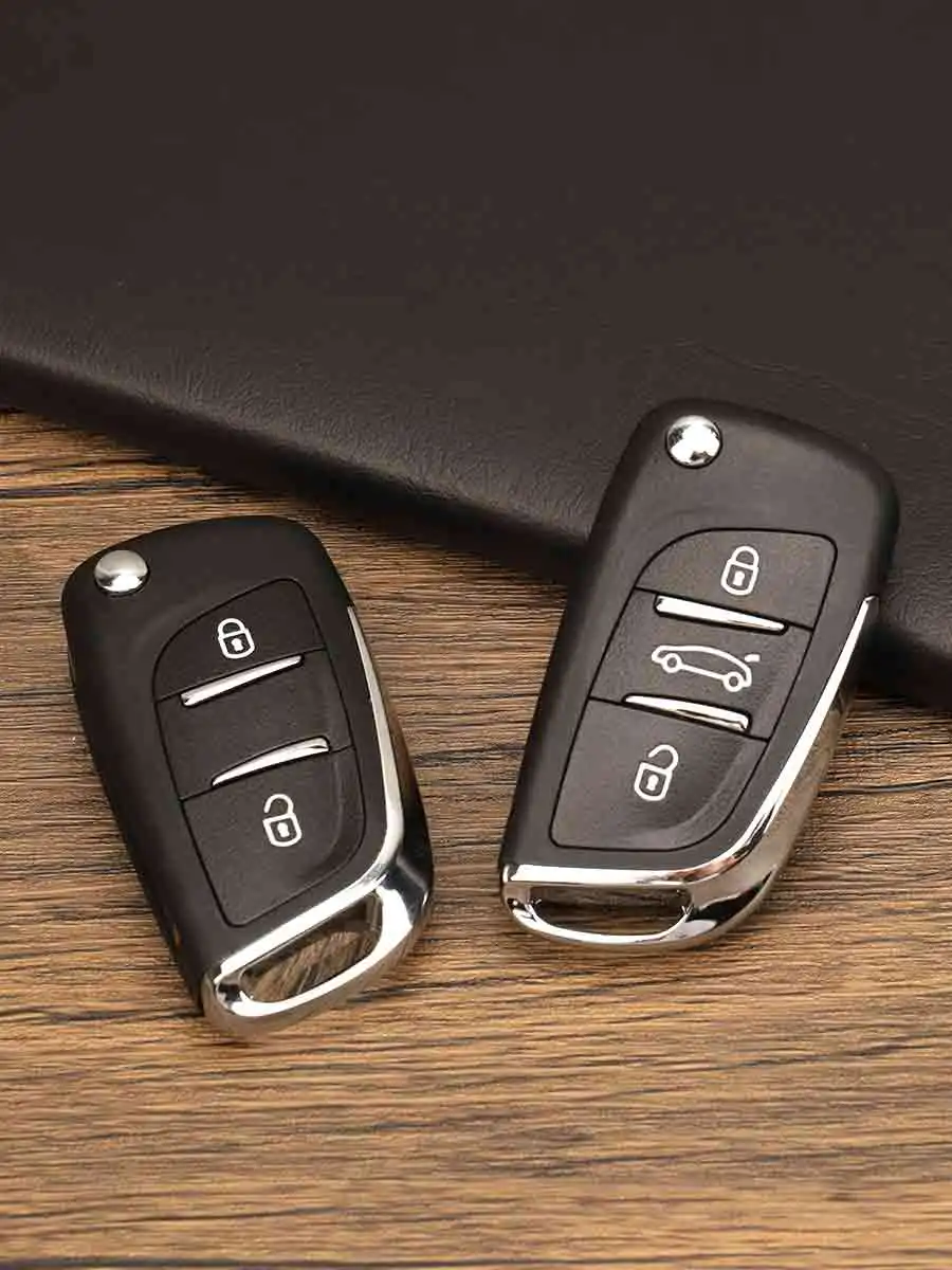 Smart key remote LIXIANG Modified Flip Remote Car Key ASK/FSK 433Mhz ID46 For Peugeot 207 308 307 407 607 807 For Citroen C2 C3 C4 CE 0523