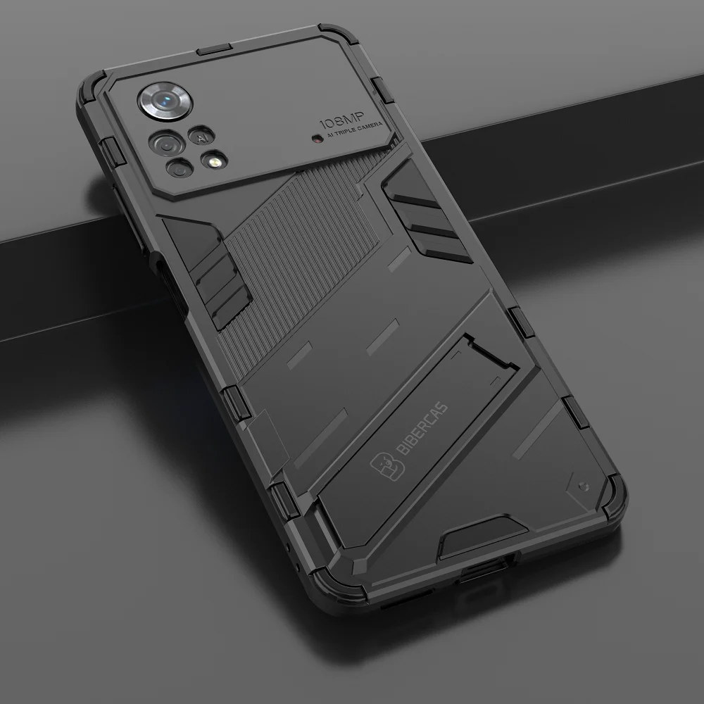 Poco Series Shockproof 360° Bumper Case with Punk Back Panel