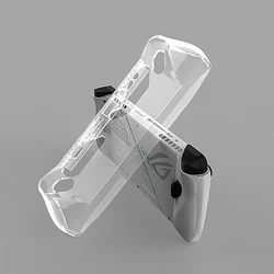 Clear Silicone Protective Back Cover for Game Console - Ergonomic Skin Sleeve and Accessories (Clear)