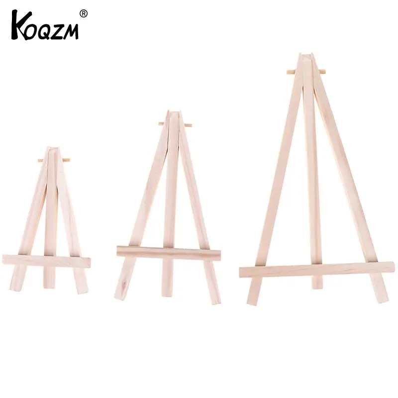 DIY Mini easel+Frame Set Pure Cotton Canvas Smooth Practical Desktop Pure Pine Wood Frame Exhibition