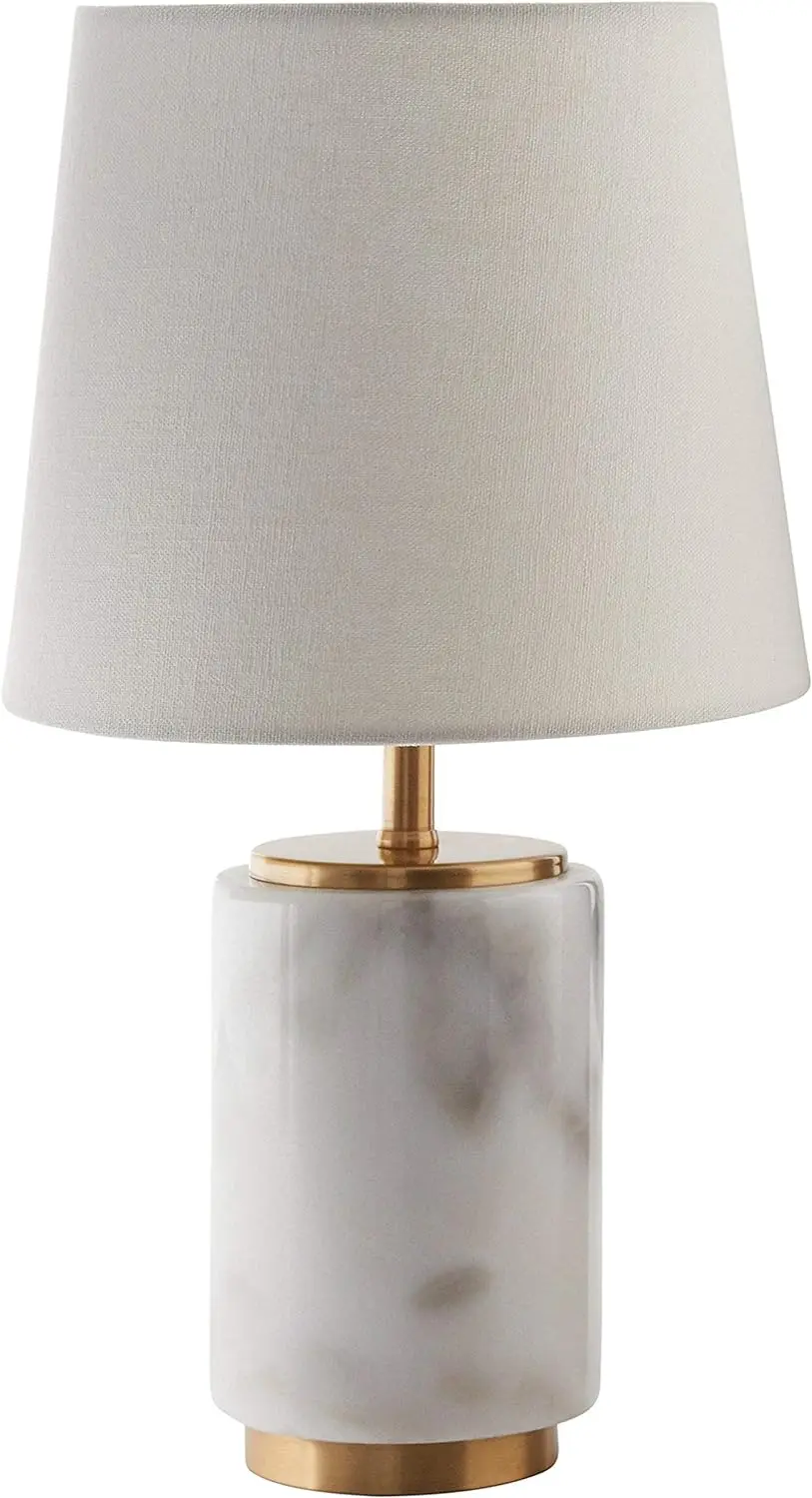 

- Mid Century Modern Marble and Brass Table Decor Lamp With LED Light Bulb, 14 Inches, White Paper lanterns Luces led Dragon la