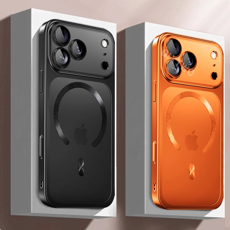Luxury Matte Transparent Magnetic Wireless Charging Shockproof Phone Case - Air Plus Edition