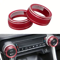 Couvercle de bouton de commande de climatisation en aluminium, 2 pièces, pour Toyota RAV4 WILDLANDER 2020 – 2025, couvercle d'anneau de bouton de Volume Radio 6