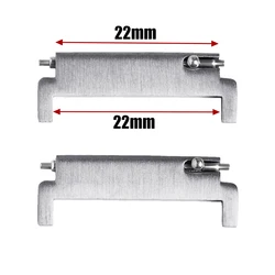 Versatile Quick Release Pin Connectors for Watch Bands - Metal Strap Adapters (1 Pair) (Silver - 22mm to 22mm)