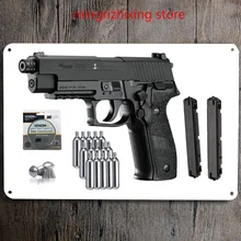  500 Fps New Full Metal Wg Airsoft M 1911 Gas Co2 Hand Gun Pistol W/ 6mm Bb Bbs(Airsoft Gun) Metal Wall Sign 