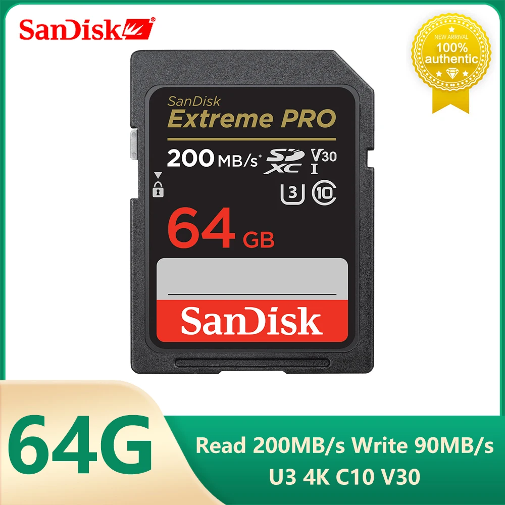 SanDisk ͽƮ  SD ī, SDXC 64g, 128g, 256g, ִ 200 MB/s, UHS-I Ŭ 10 SDHC 32g, ִ 95 MB/s ޸ ī, SLR ī޶ 4K