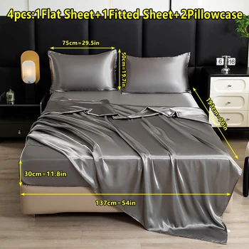 Luxury Satin Bed Sheet Set 1