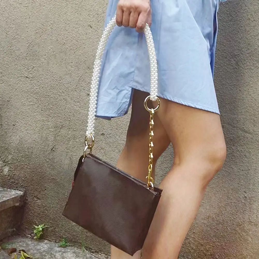 Pearl Bag Strap Shoulder Bag Chain Bag Chain Bags Straps Replacement Handles Purse Belts Beaded Handbag Belt Bags Accessories