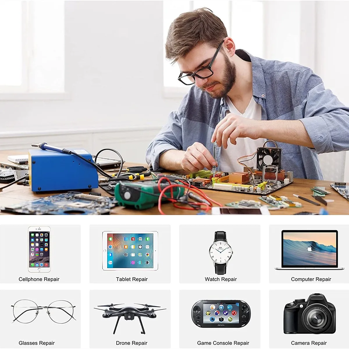 Kit Mini Tournevis 11 Pièces – Pour Réparer Smartphone, Laptop, Montres, Lunettes – Précision Et Portabilité